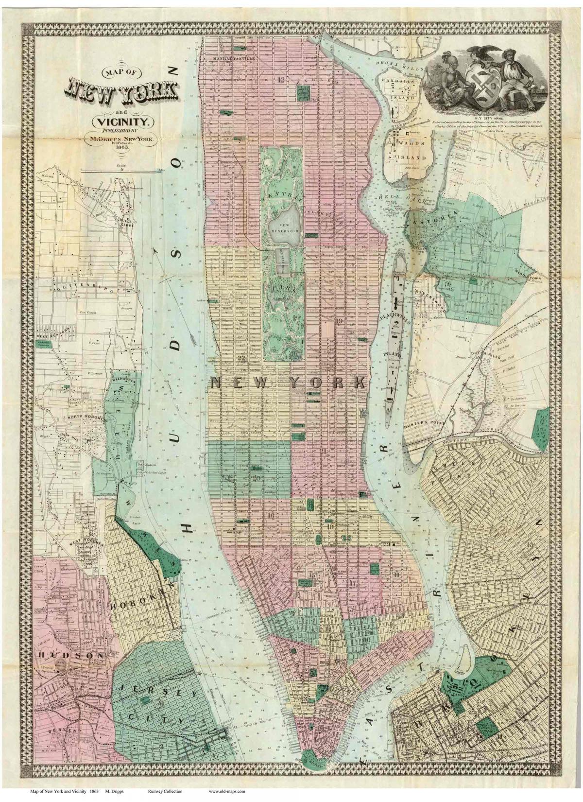 Mapa histórico de Manhattan